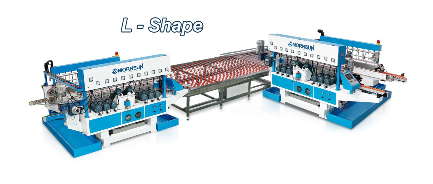 L shape Double Glass Edging Line
